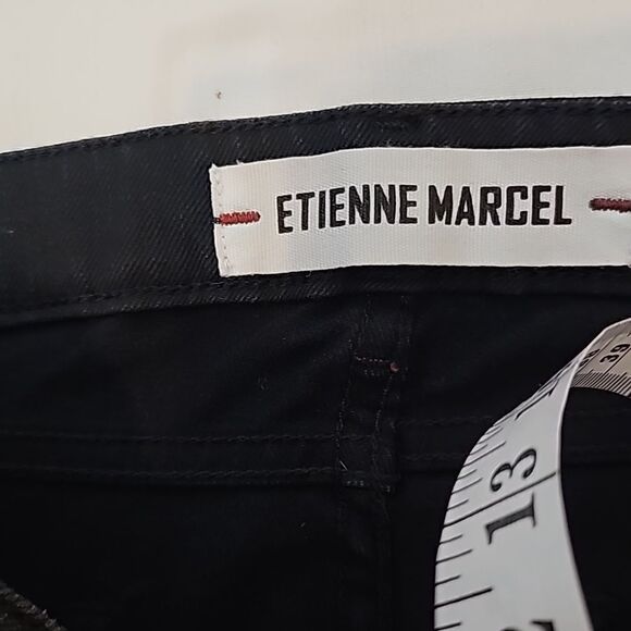 Etienne Marcel jeans black size 26 red zipper detail EUC - Picture 8 of 10